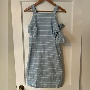 Kate Spade Light Blue Striped Mini Dress
